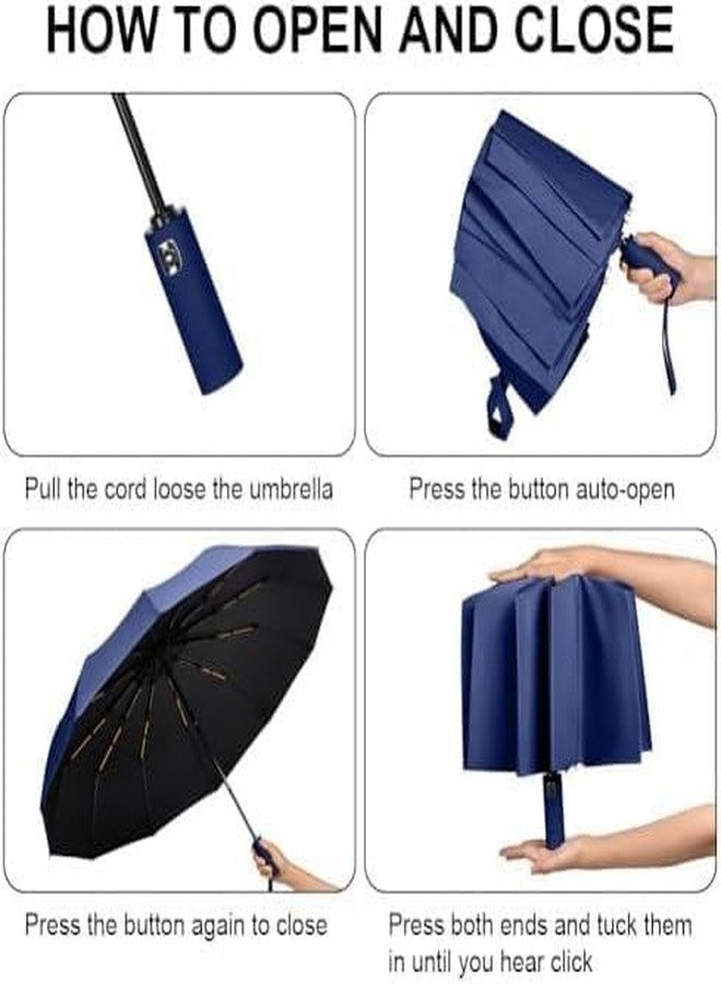 JAMBUVANTI® 1Pcs, Windproof Travel Umbrellas for Rain - Easy Auto Open Close, Durable & Compact Umbrella, Strong Frame - Backpack, Purse, Portable Umbrella for Outdoor - Image 5